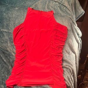 Sexy ruched side, red tank